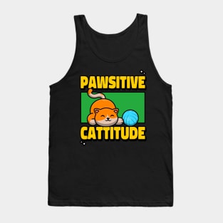 Pawsitive cattitude Tank Top